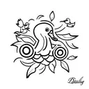 duckling tattoo design idea
