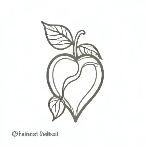 hazelnut with a heart tattoo design idea
