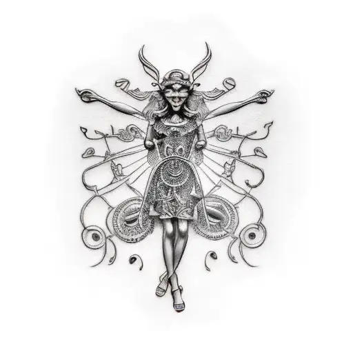 Themis on arm tattoo design idea