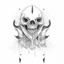 knife with g59 tattoo design idea