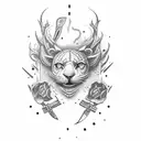 knife with g59 tattoo design idea