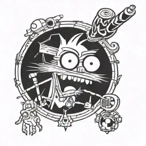 mr pops regular show  tattoo design idea