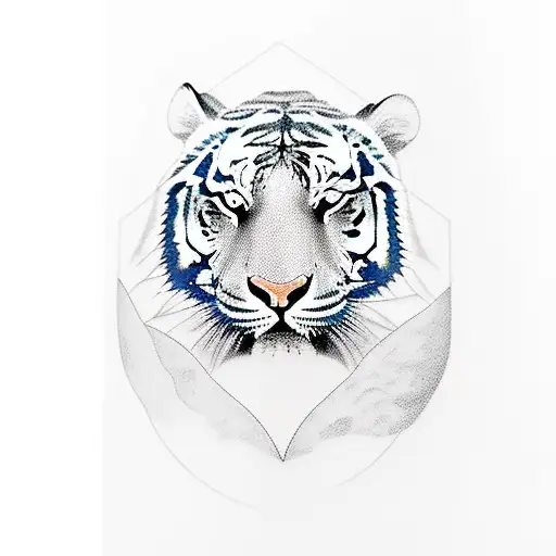 I have a tiger drinking water on my lower thigh and I would like to make an aquatic ecosystem from that line of water al tattoo design idea