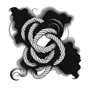 Rope double Infinity Symbol tattoo design idea