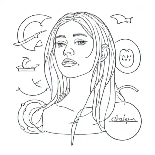 Tatoo that inspired by Billie Eilish song  "bellyache"  tattoo design idea