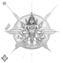 lorus vishnu & shivas trident tattoo design idea