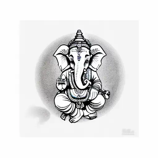ganesha and samuri tattoo design idea