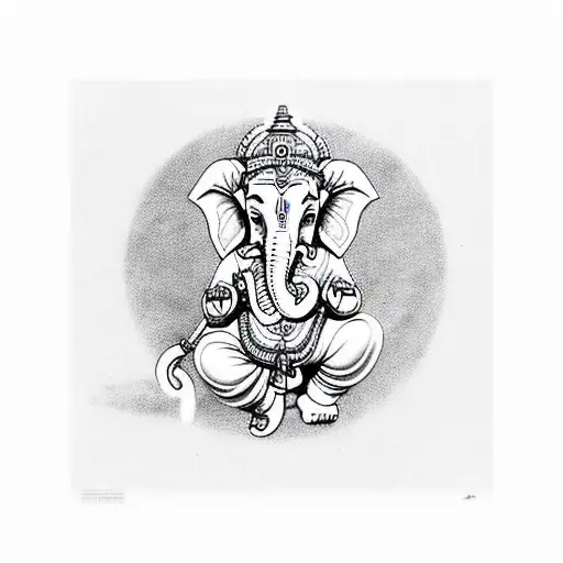 ganesha and samuri tattoo design idea