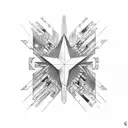 cybersiglism neotribal star symmetrical hipbone tattoo tattoo design idea