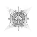 cybersiglism neotribal star symmetrical hipbone tattoo tattoo design idea