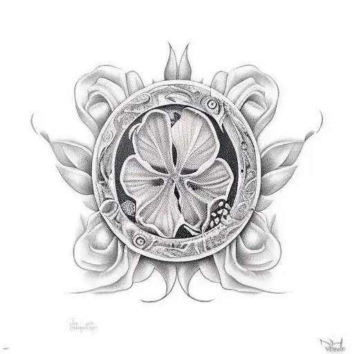 two hands in hand, from an aunt who has passed away and her niece who loves her very much tattoo design idea
