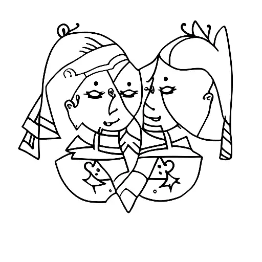 lesbian couple tattoo design idea