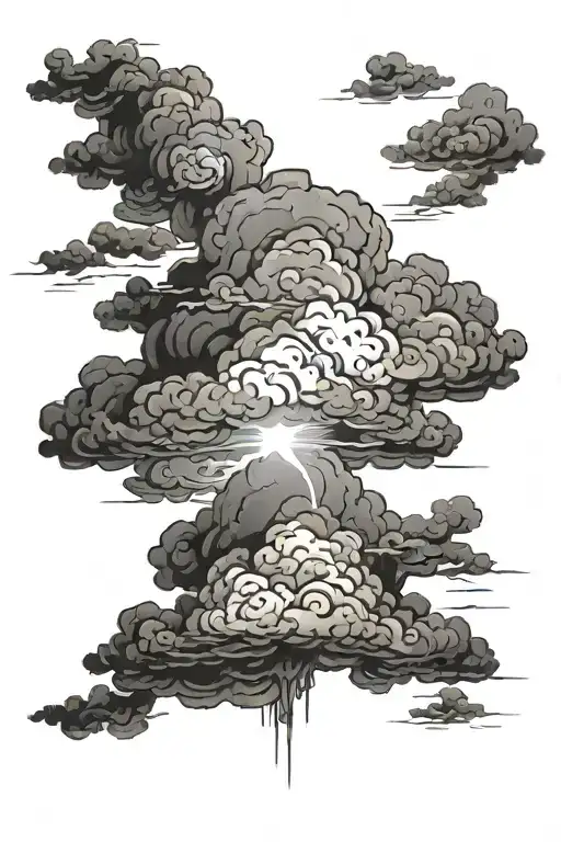 Storm clouds with light shining through. tattoo design idea