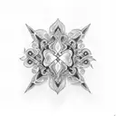 clover with fire and ice tattoo design idea