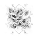 clover with fire and ice tattoo design idea