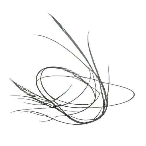 wrap around Paint brush strokes band tattoo design idea