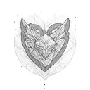 Shattered heart sleeve tattoo design idea