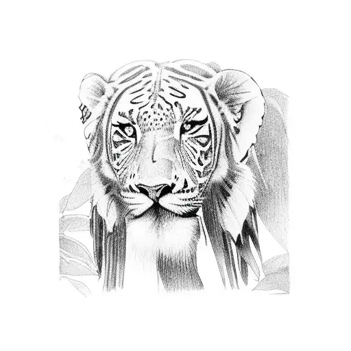 safari jungle  tattoo design idea