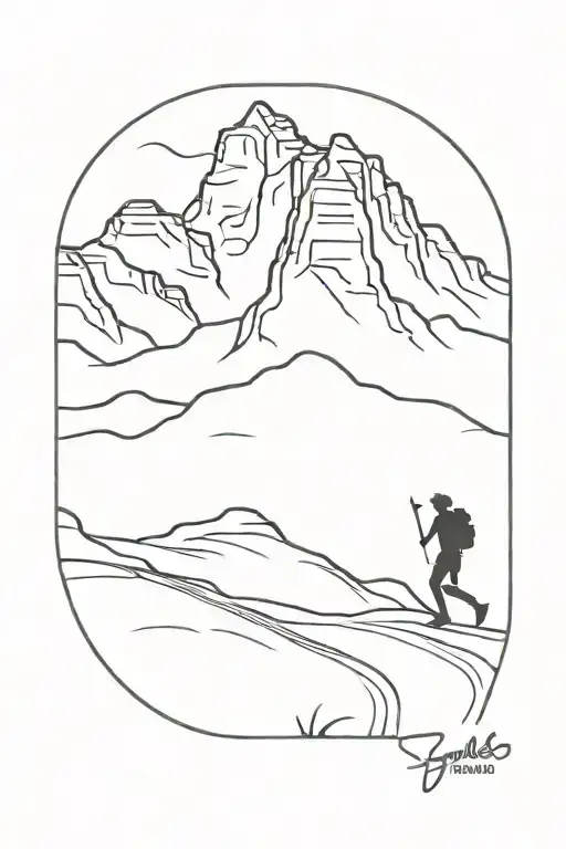 marathon des sables in the wadi rum in jordan tattoo design idea