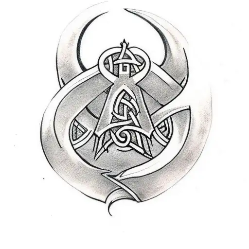 norse mythology runes tattoo design idea