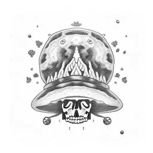 a piece of coral wearing carl grimes sherif hat tattoo design idea