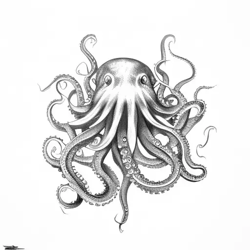 vicious Octopus tattoo design idea