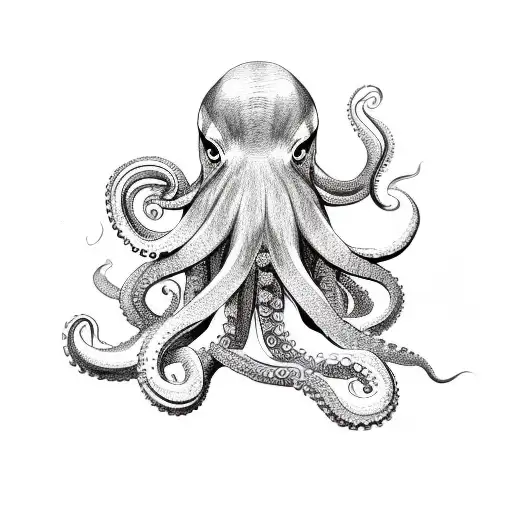 vicious Octopus tattoo design idea