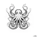 vicious Octopus tattoo design idea