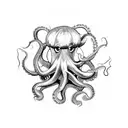 vicious Octopus tattoo design idea