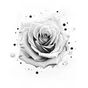 Rose complete Galaxy tattoo design idea