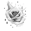 Rose complete Galaxy tattoo design idea