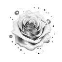Rose complete Galaxy tattoo design idea