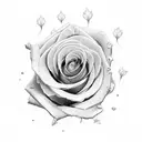 Roses Petals Galaxy tattoo design idea