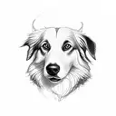 border collie tattoo design idea