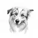 border collie tattoo design idea