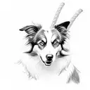 border collie tattoo design idea