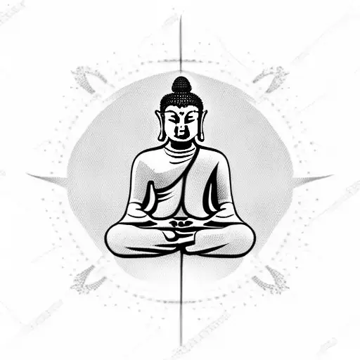 BUDHA Half sleeve  tattoo design idea