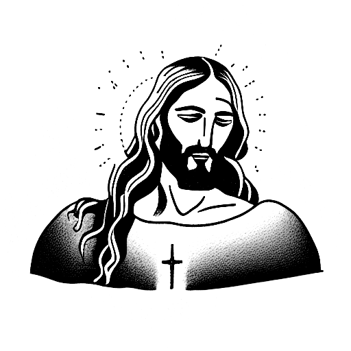 jesus in ferrari tattoo design idea