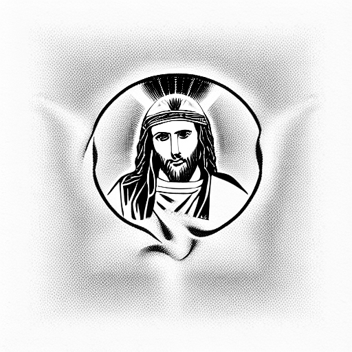 jesus in ferrari tattoo design idea