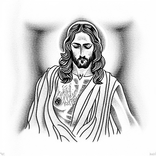 jesus in ferrari tattoo design idea