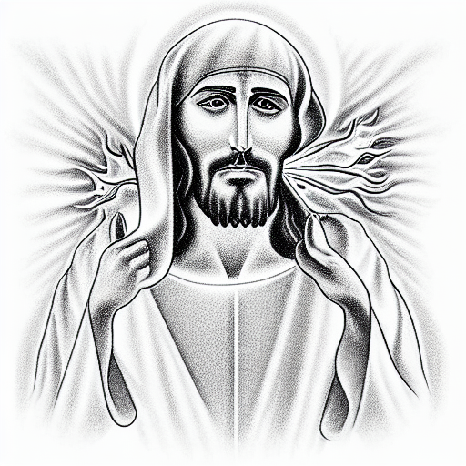 jesus in ferrari tattoo design idea