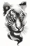 tiger face tattoo design idea