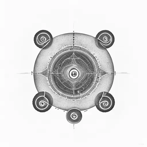 4 quarters of a circle each signifiying somethign different, love, strenght, progress and ambition, sorrow and moving on tattoo design idea