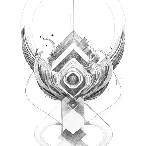 sine wave coming out of note tattoo design idea