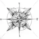 half compass half clock tattoo design idea