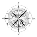 half compass half clock tattoo design idea