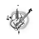 electric guitar  tattoo design idea