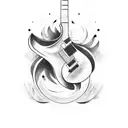 electric guitar  tattoo design idea