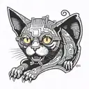 schrodinger cat tattoo design idea