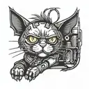 schrodinger cat tattoo design idea